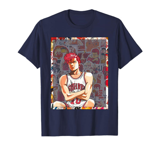 Bokchu Hanamichi Sakuragi Unisex-Adults Anime T-Shirt Black Small Classic Fit Short Sleeve