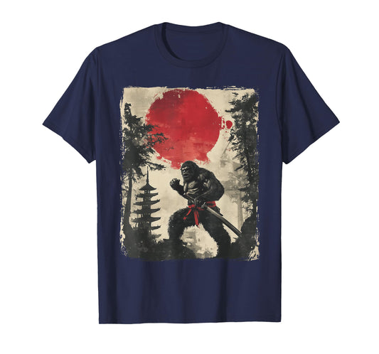 Bigfoot Samurai Japanese Sword Sasquatch T-Shirt