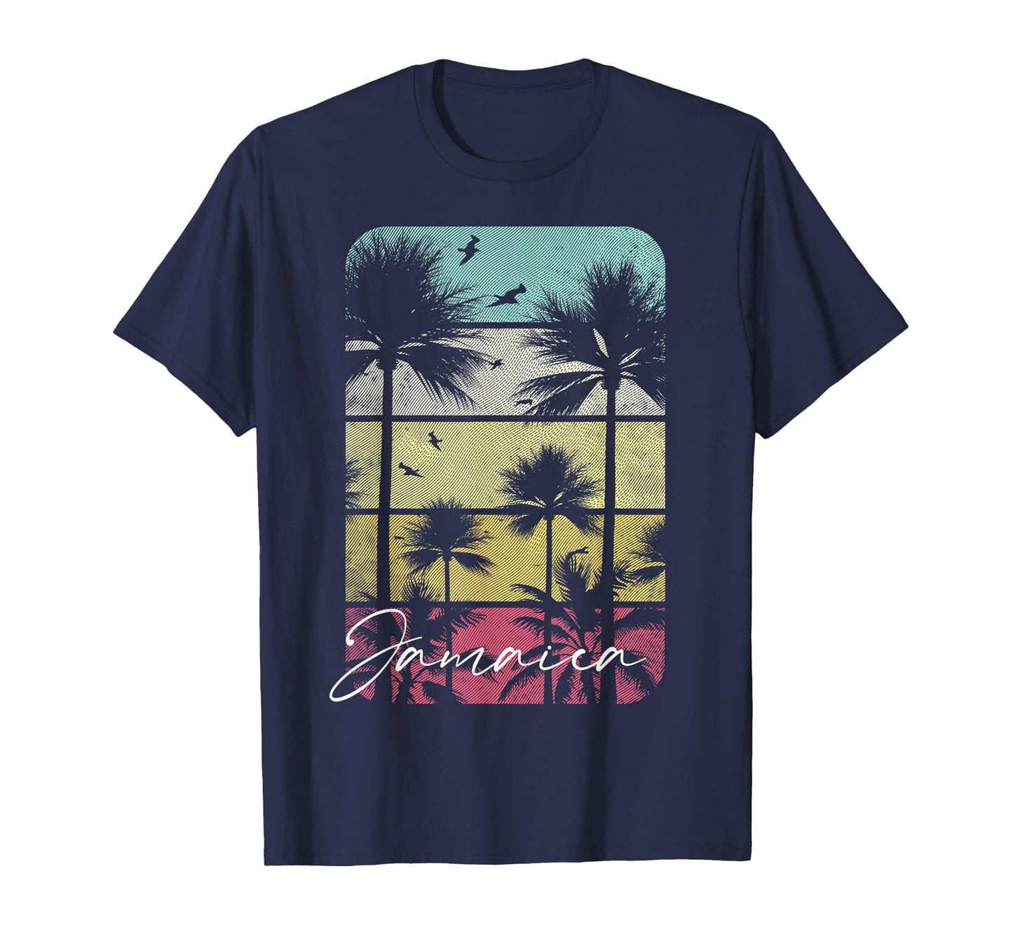 Jamaica Retro Vintage Beach Surf Surfing Cruise Sunset T-Shirt for Men Women Kids