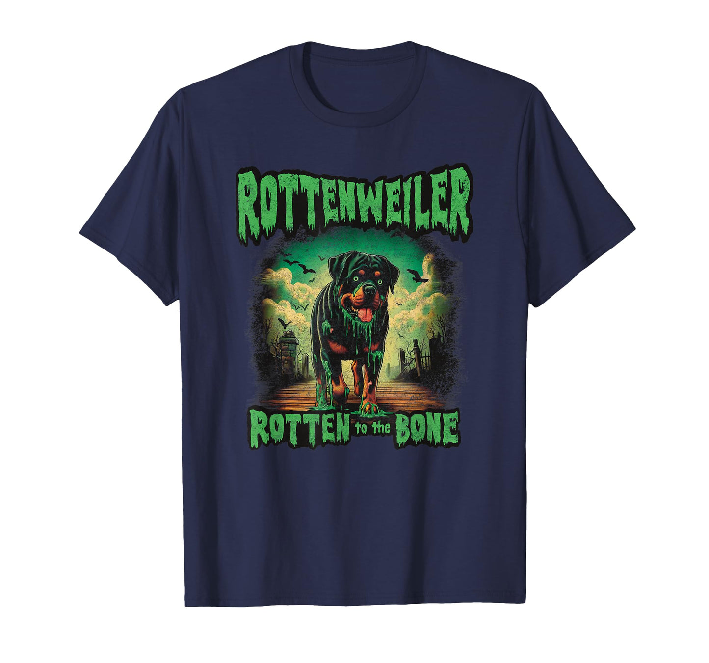 Zombie Rottweiler Jowls, Halloween Rottie, Rottenweiler Dog T-Shirt