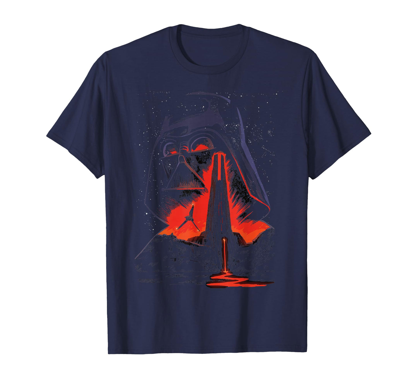 Star Wars Vaders Lava Castle Sketch Graphic T-Shirt T-Shirt