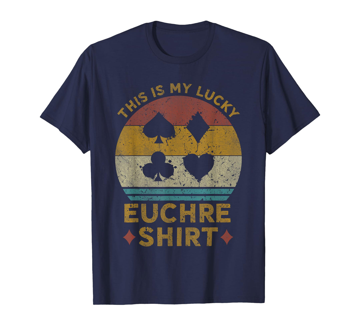 This Is My Lucky Euchre Shirt Vintage Euchre Card Game T-Shirt