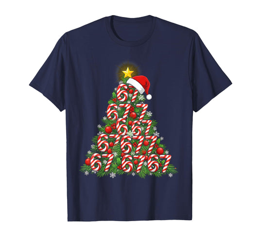 67 Christmas Tree Candy Cane Holiday Six Seven Meme Xmas T-Shirt