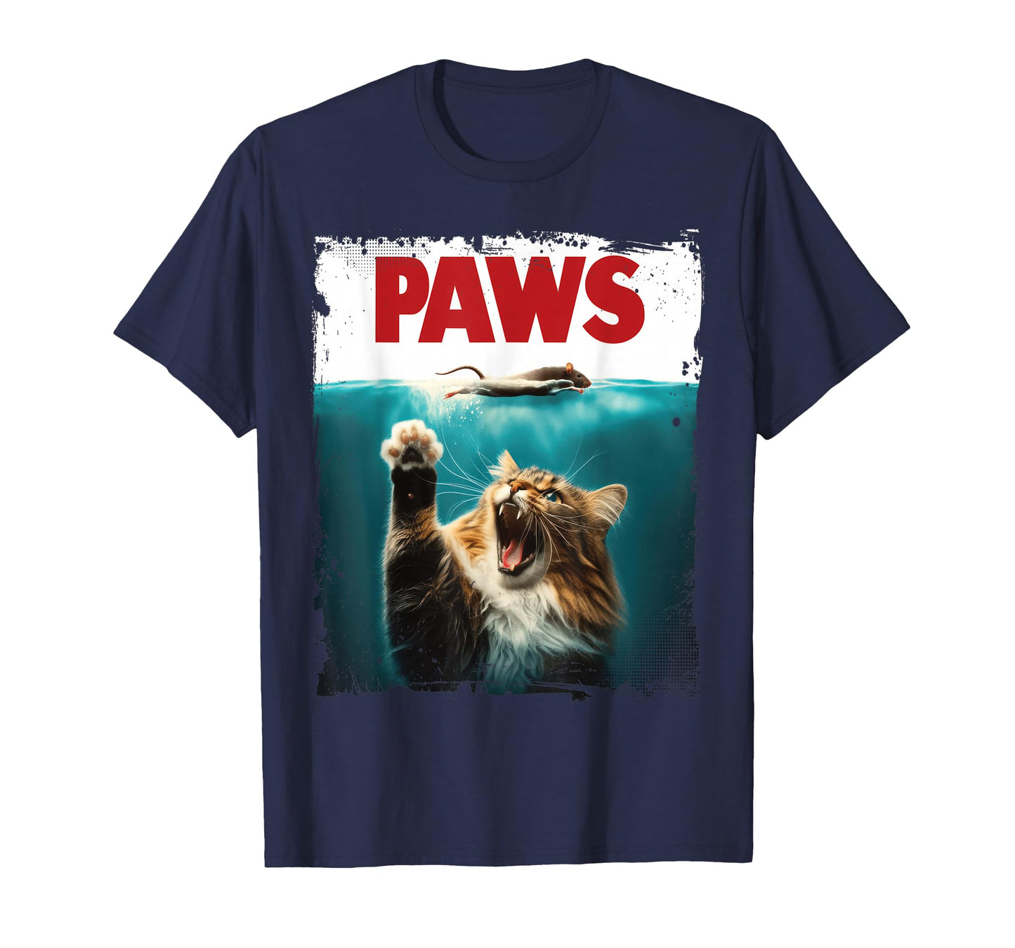 Humorous Paws Parody Cat Mouse for Cat Lover Cat Mom Cat Dad T-Shirt