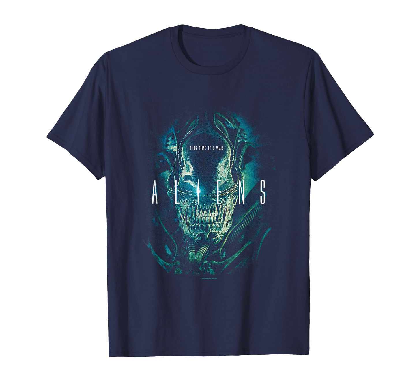 Aliens Iconic Xenomorph This Time It's War Big Chest Poster T-Shirt