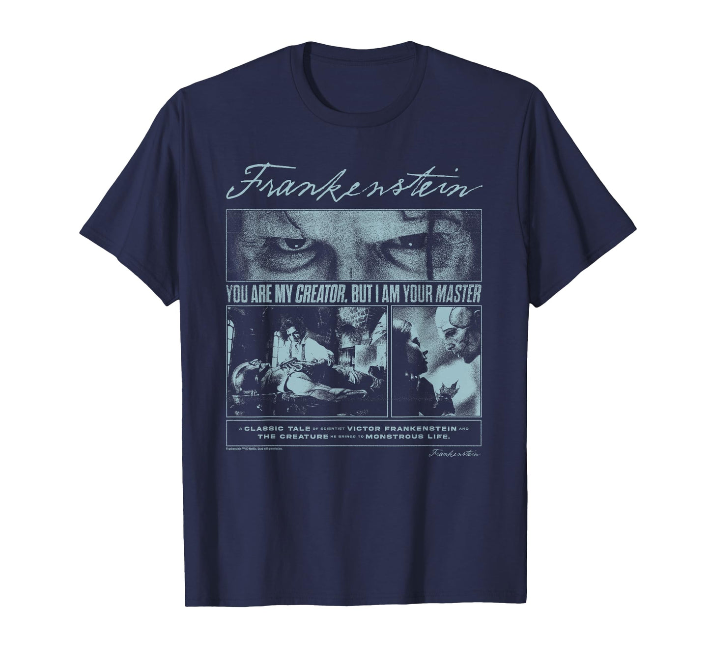 Frankenstein Poster Graphic Officially Licensed T-Shirt