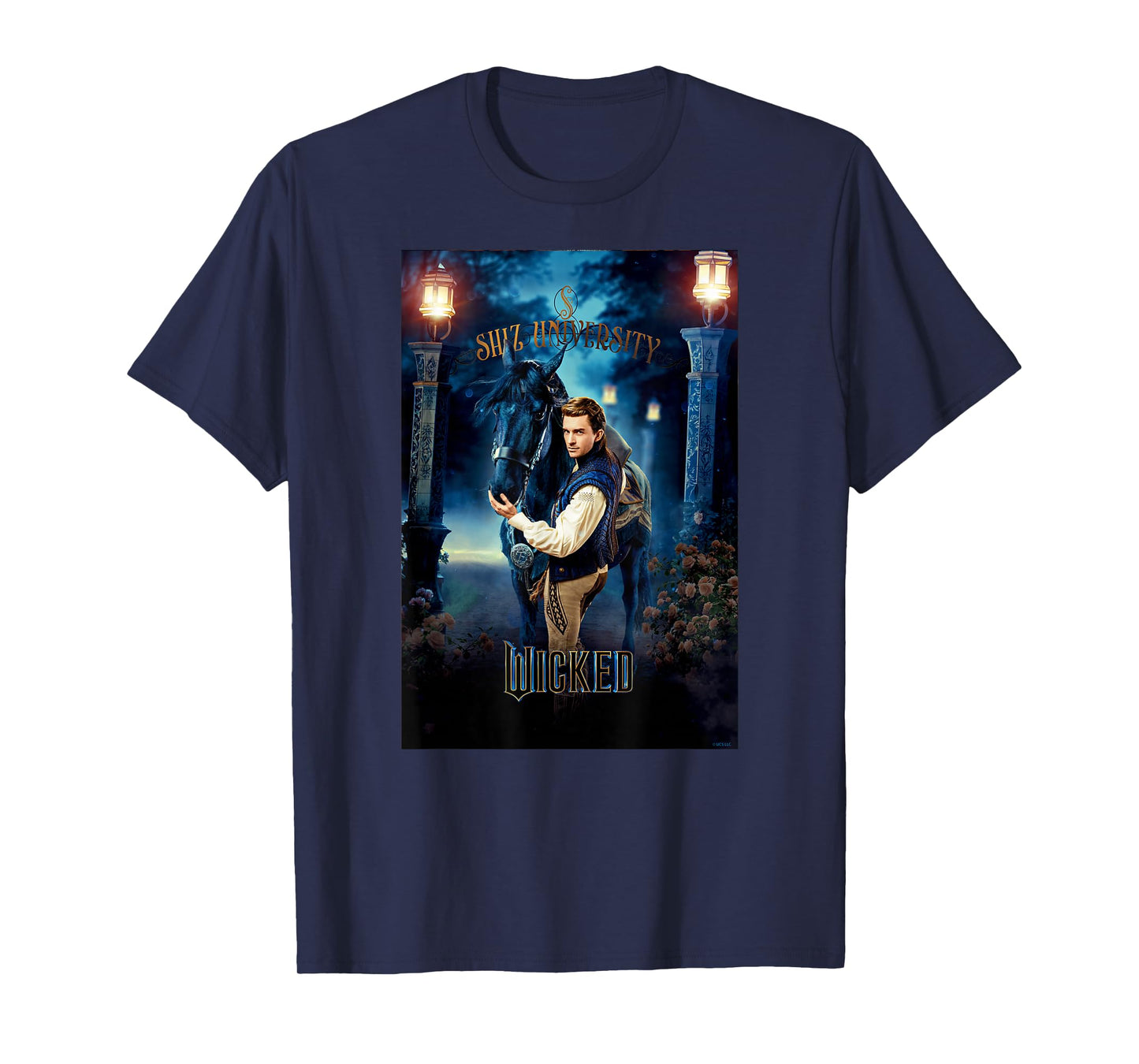 Wicked Fiyero Gates of Shiz Poster T-Shirt