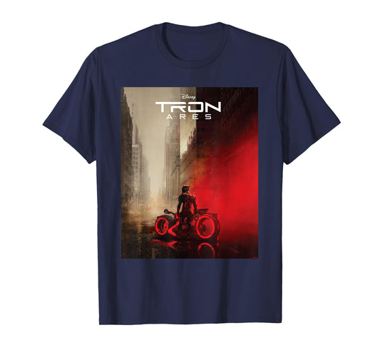 Disney TRON: Ares Lightcycle City Official Movie Poster Art T-Shirt