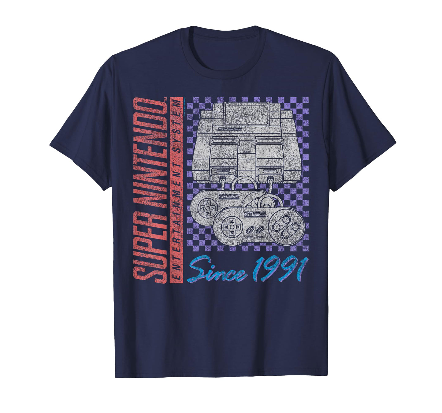 Super Nintendo Entertainment System Retro Faded 1991 Logo T-Shirt
