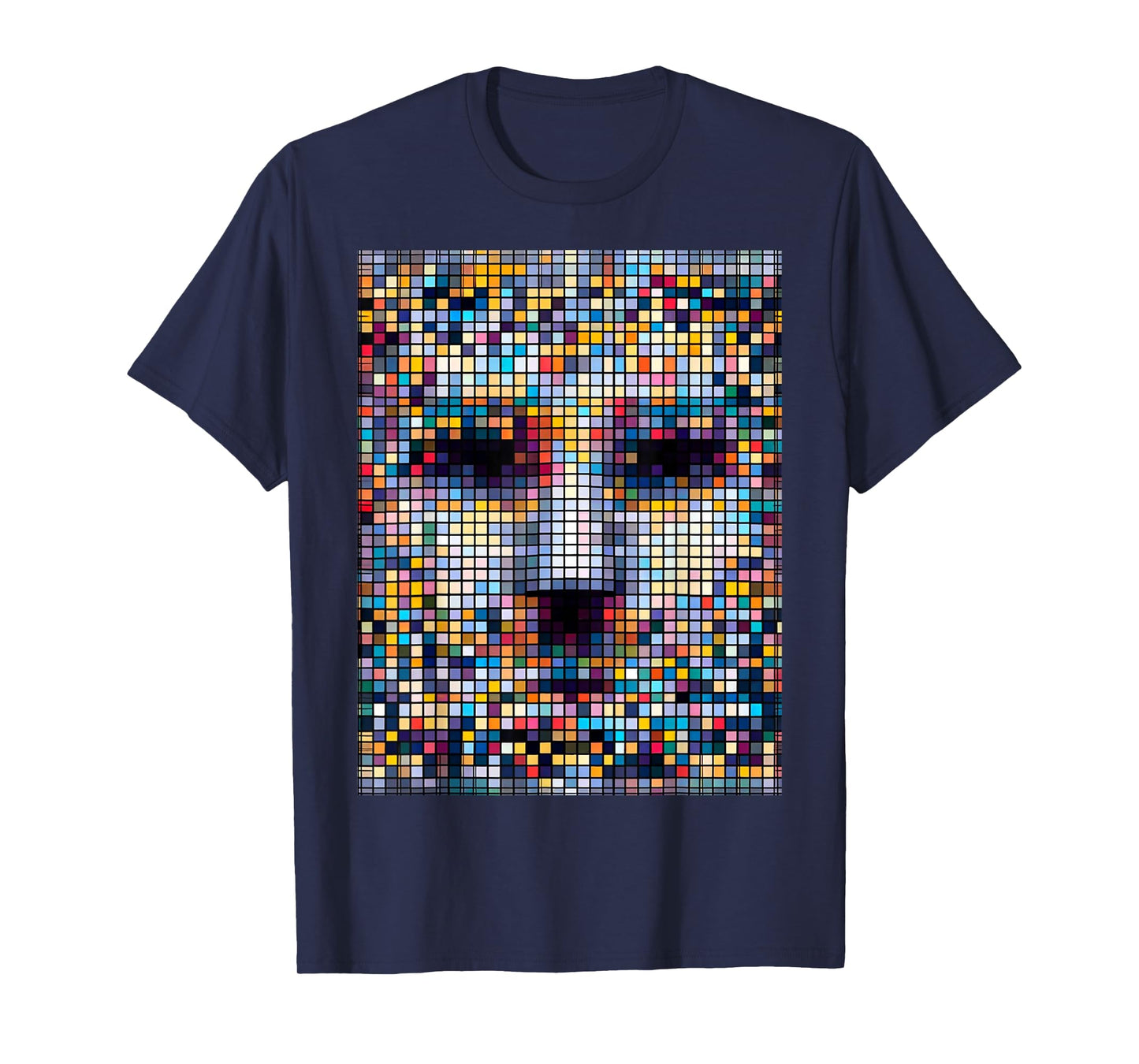 Glitchgear Anti-Surveillance Adversarial Fashion Anti-Facial Recognition Pixelated T-Shirt, Small, Black