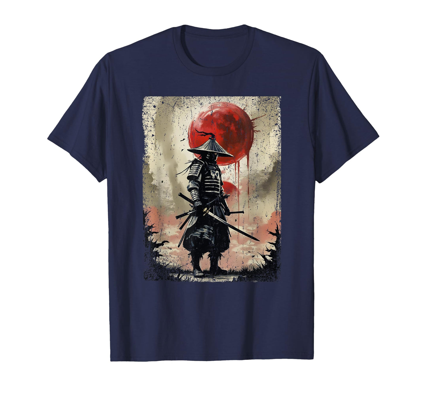 Japanese Art Samurai Vintage Fighter Retro T-Shirt
