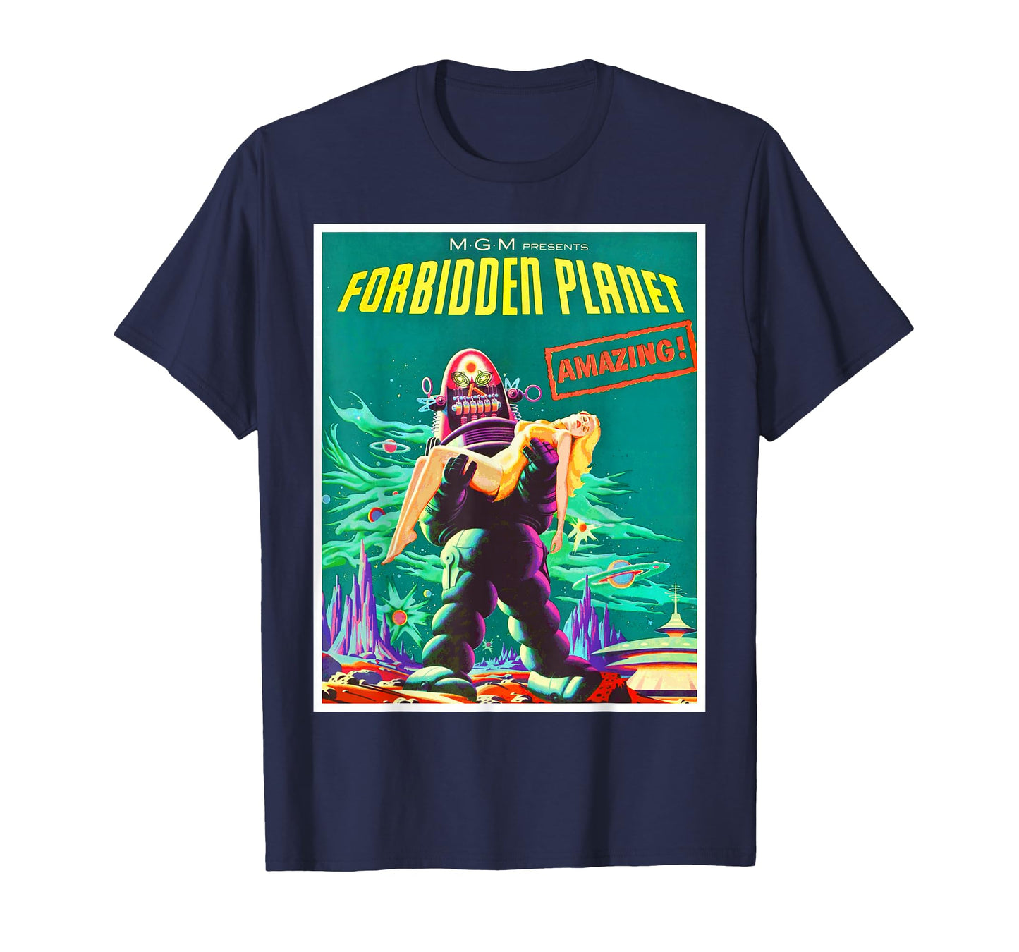Robot Sci Fi Horror Retro Space Age Science Fiction T-Shirt