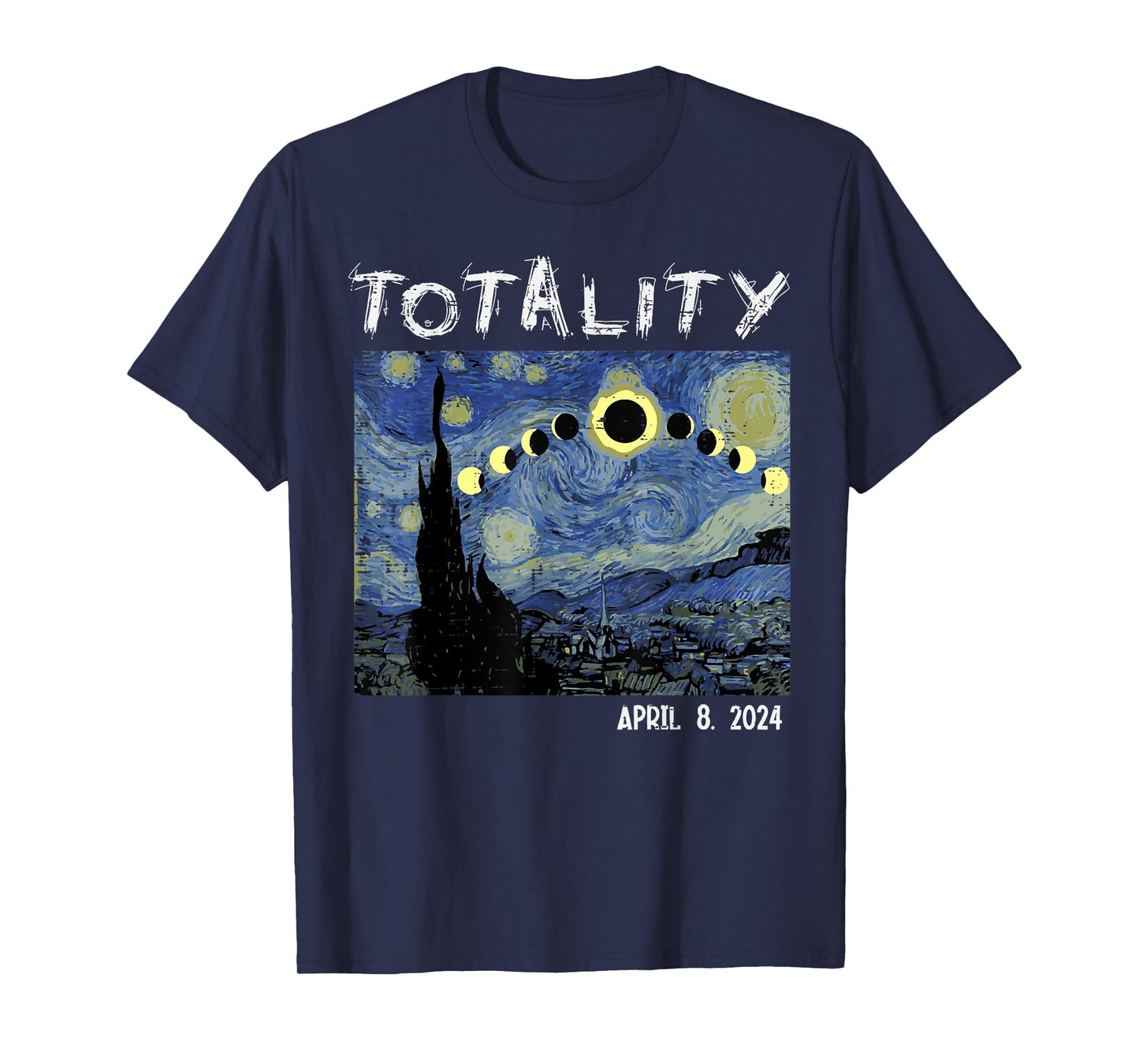 Art Solar Eclipse 2024 Totality April 8 Men Women Kids T-Shirt
