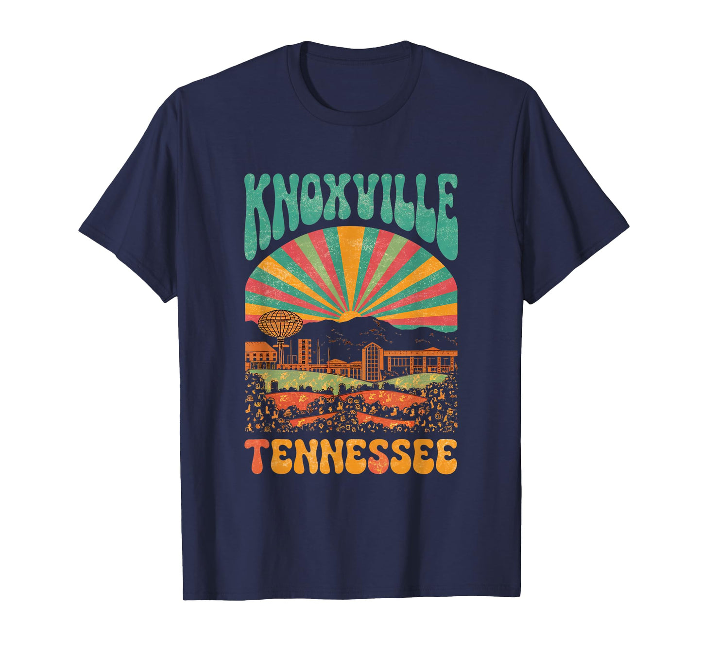 Vintage Knoxville Tennessee Sunset Skyline Cityscape Retro T-Shirt