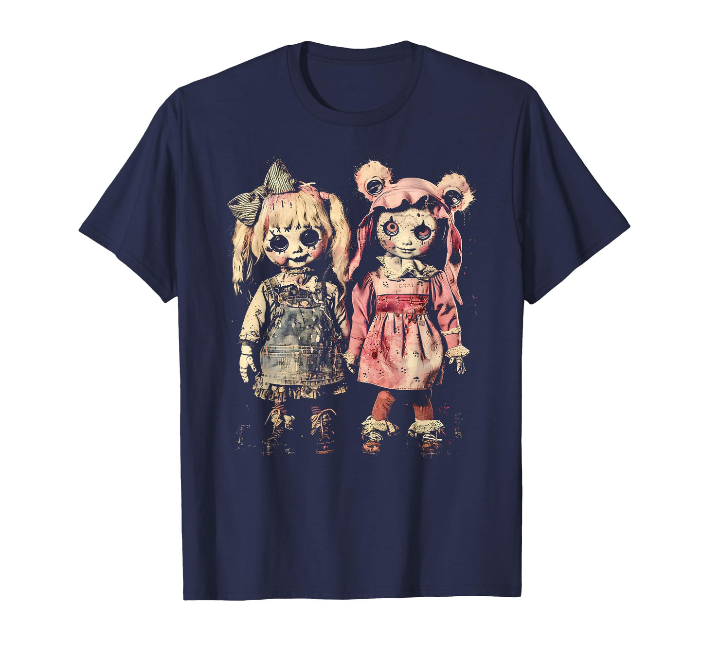 Creepy Doll Haunted Toy Horror Pastel Goth Alt Scary Dolls T-Shirt