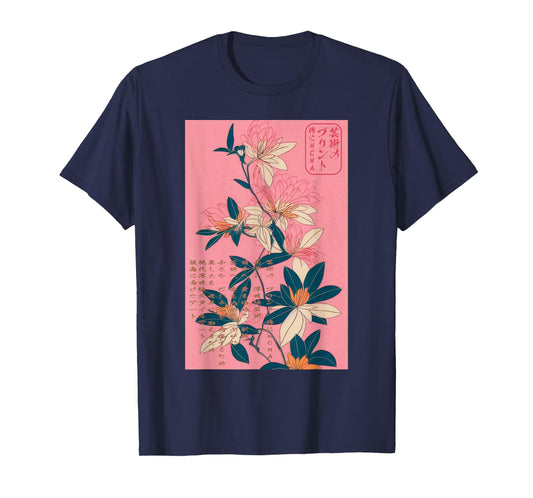 Ikebana - Japanese Floral Art Ukiyo-e Print T-Shirt
