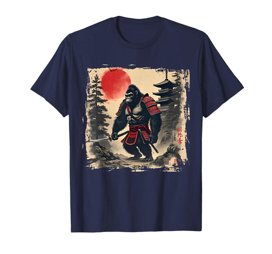 Big Foot Samurai Japanese Sunset Funny Graphic Vintage Gifts T-Shirt