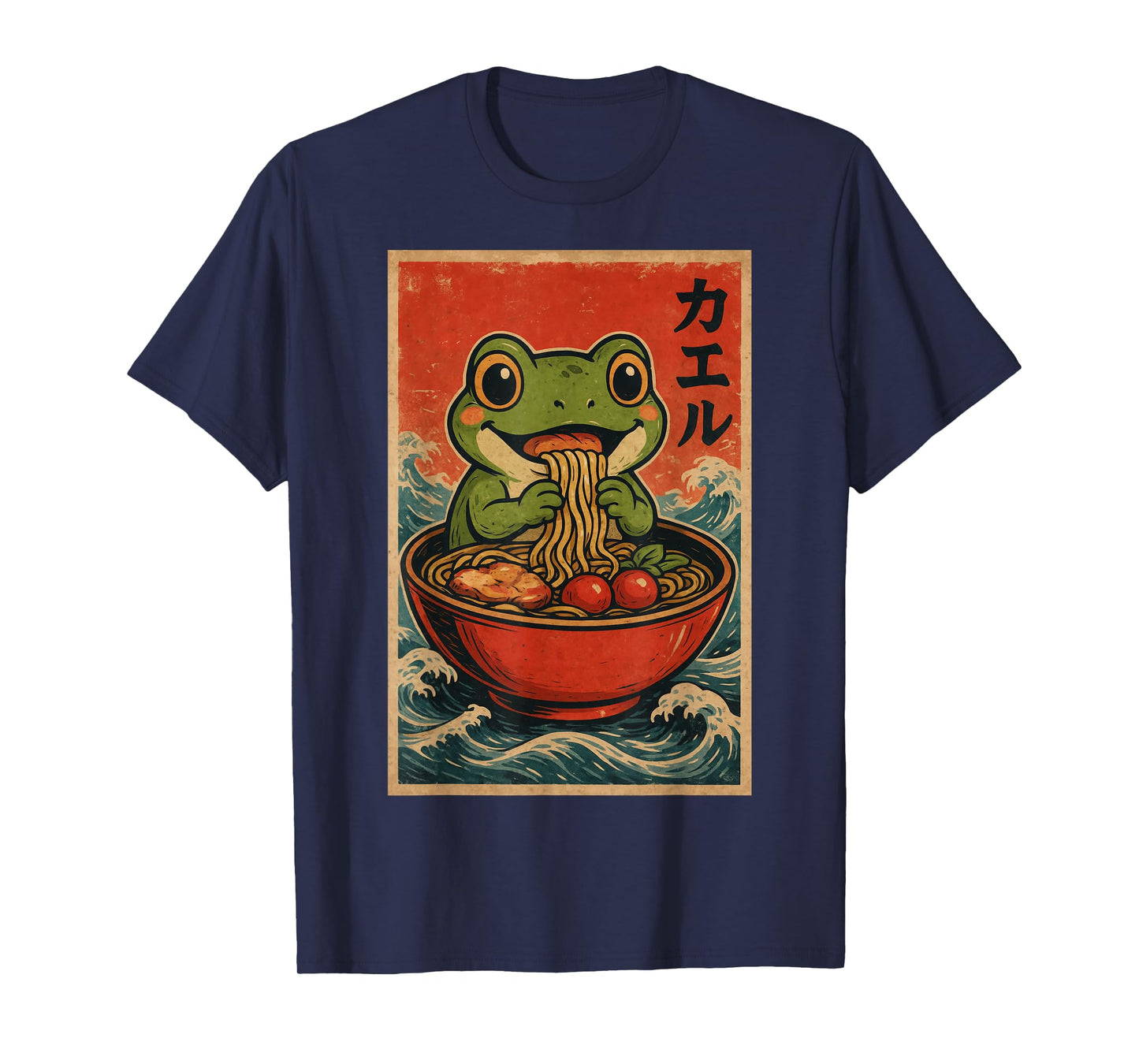 Frog Ramen Japanese Funny Graphic Tees Kawaii T-Shirt