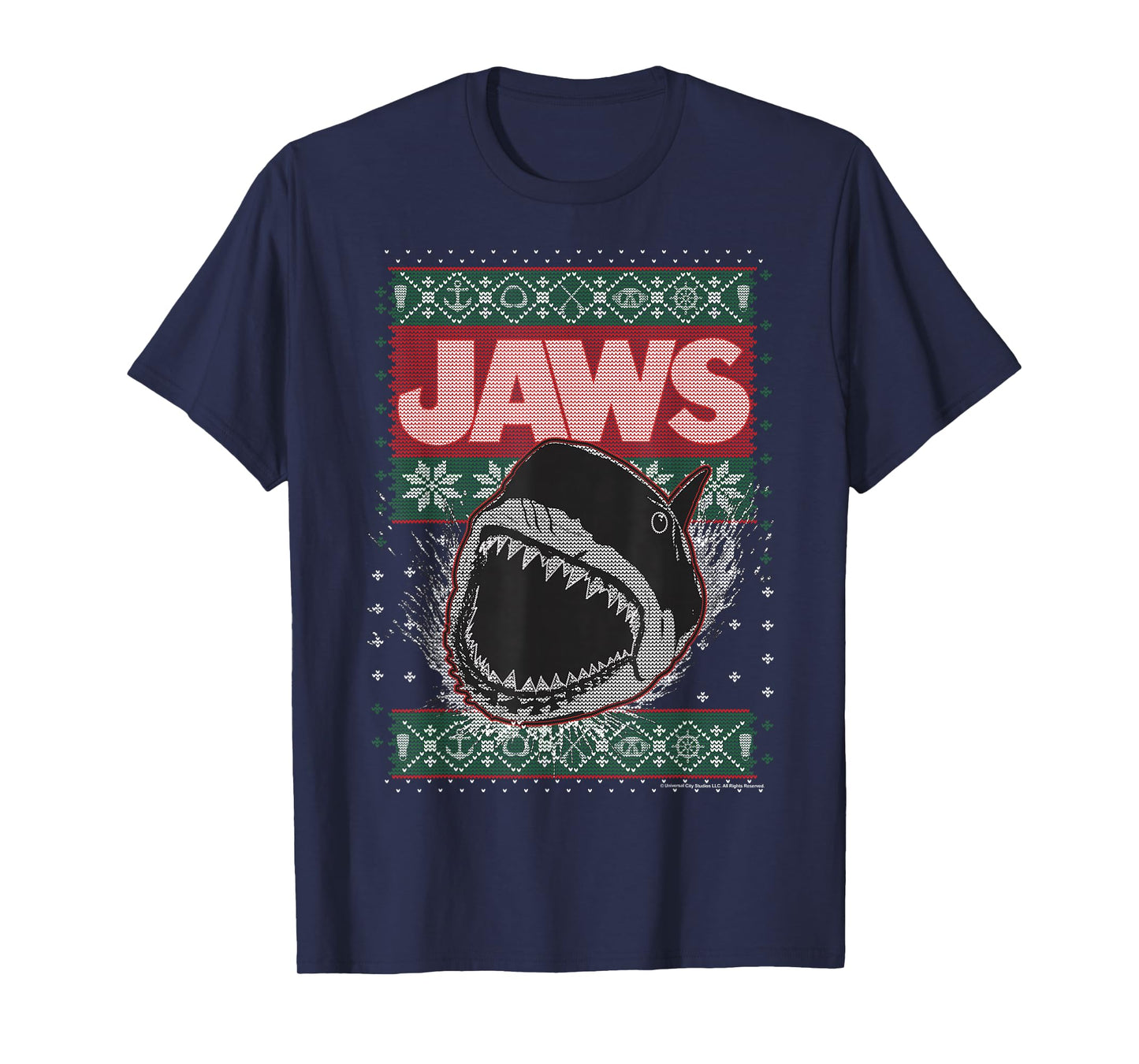 Jaws Christmas Ugly Sweater T-Shirt