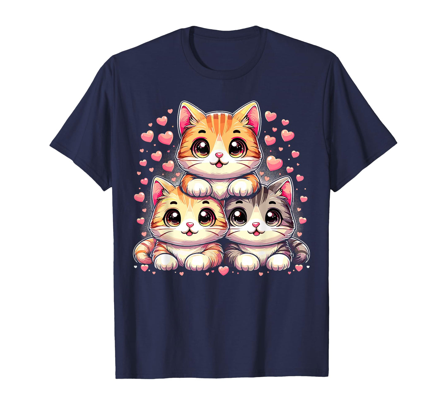 Cute Cat Lover Anime Kawaii Cats T-Shirt
