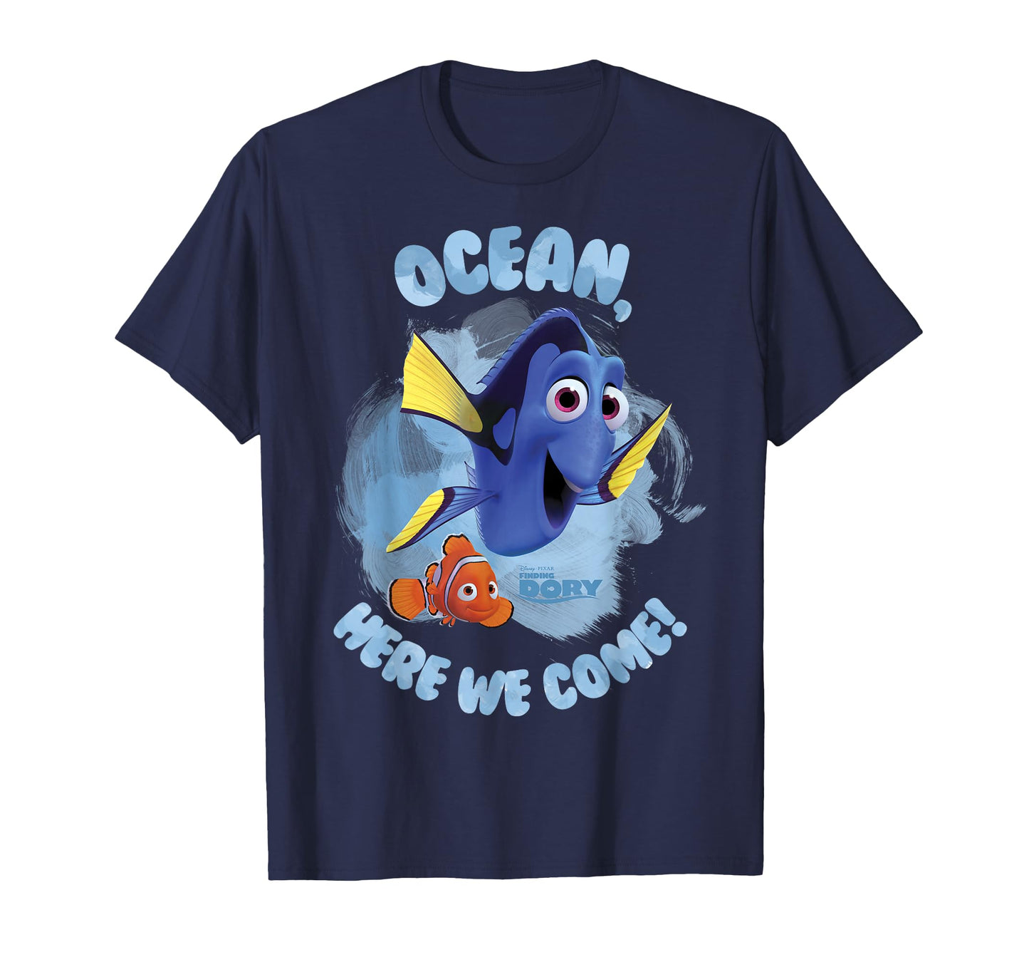 Disney Pixar Finding Dory Ocean Here We Come Watercolor T-Shirt