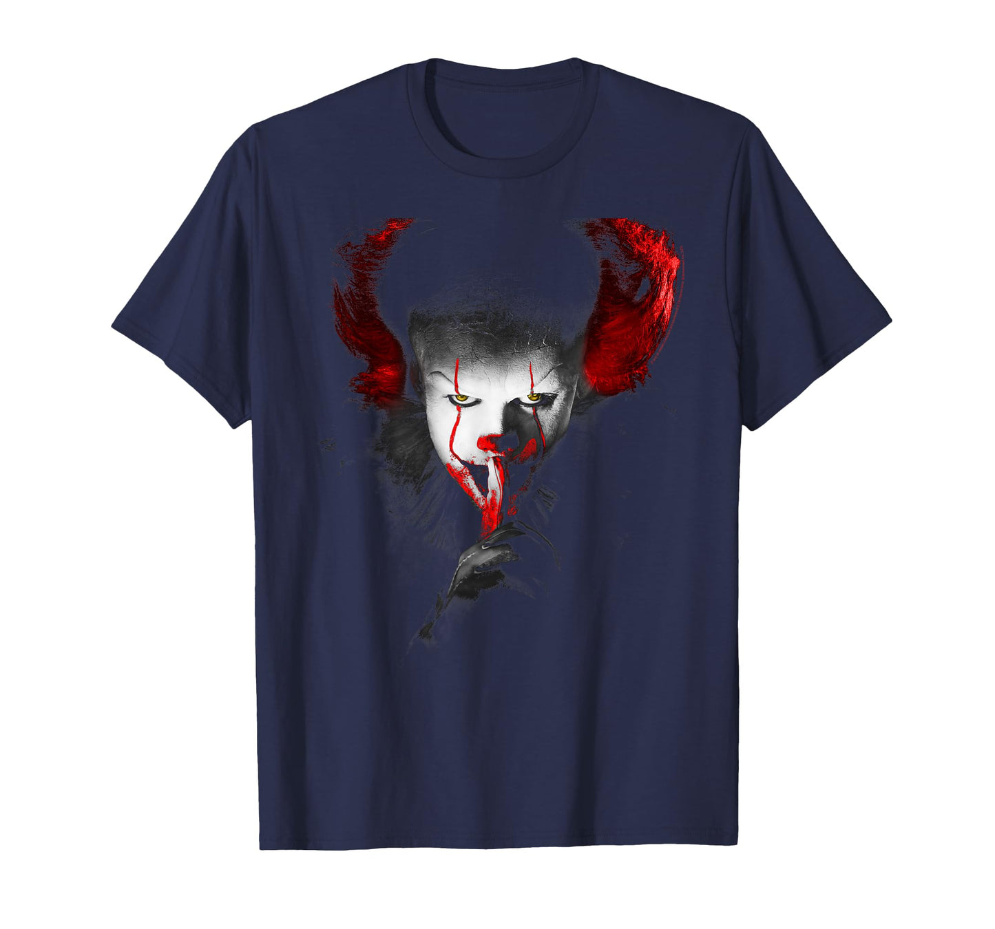IT Pennywise The Clown Bloody Shhh Portrait Horror Movie T-Shirt