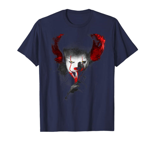 IT Pennywise The Clown Bloody Shhh Portrait Horror Movie T-Shirt