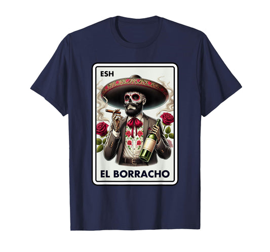 Mexican Spanish Drinking El Borracho Mexican Bingo Card T-Shirt