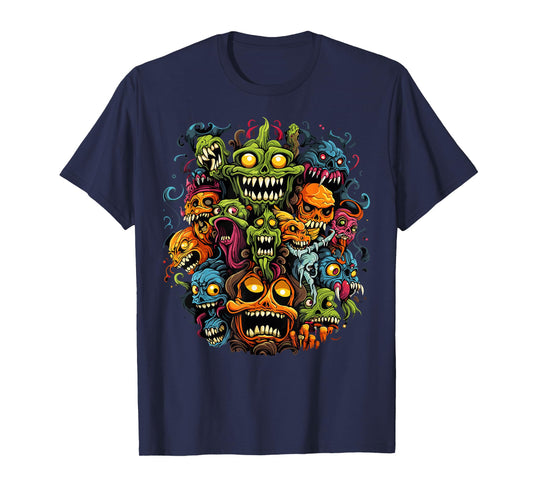 Scary Monster TShirt Halloween Costume Zombie Horror Fun T-Shirt