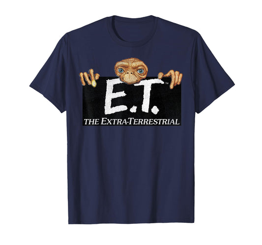 E.T. Terrestrial Hanging On A Movie Logo Graphic T-Shirt T-Shirt