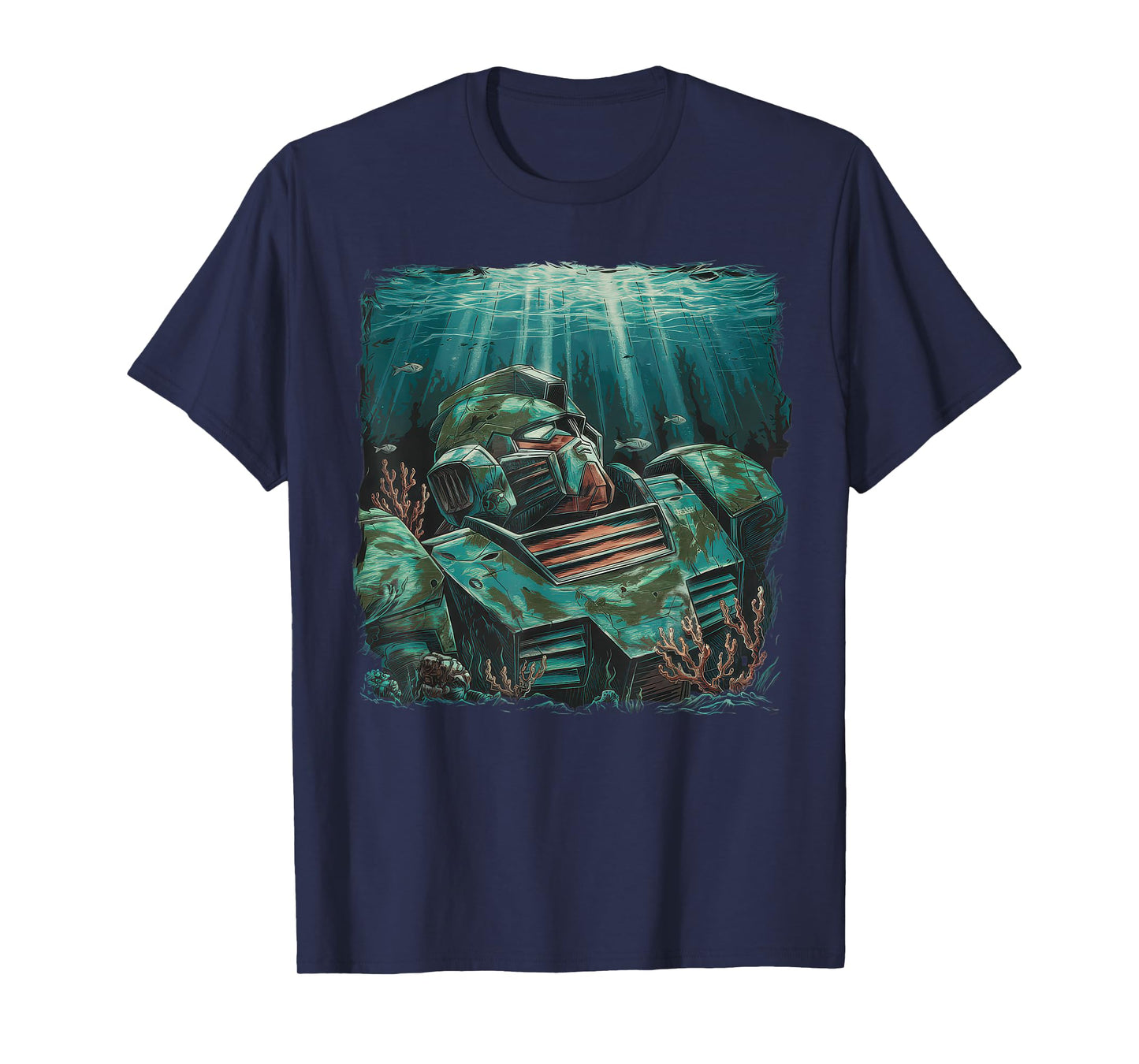 Mecha Tshirt Japanese Mecha Robot Head Anime Art Ukiyo-E T-Shirt