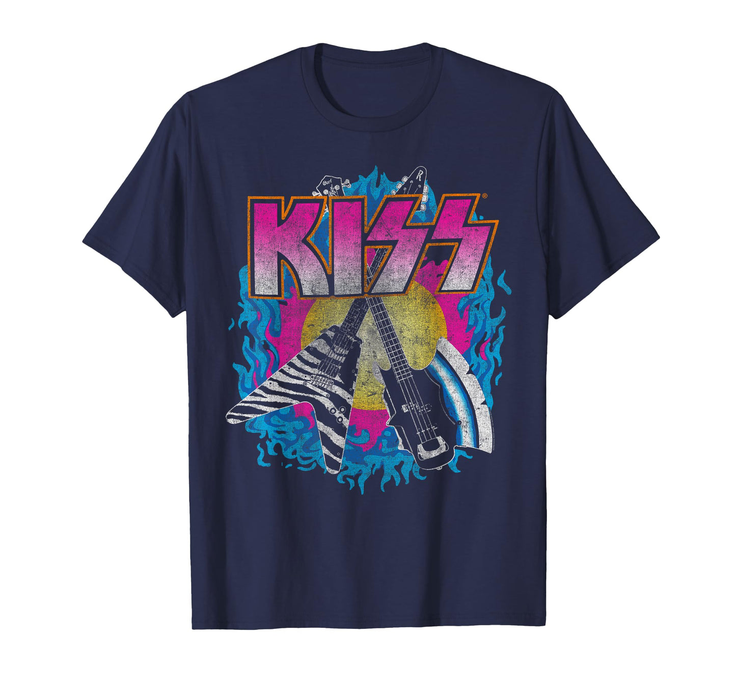 KISS - Young & Wasted Unisex Adults T-Shirt, Black, Small, Short Sleeve, Classic Fit, T-Shirt