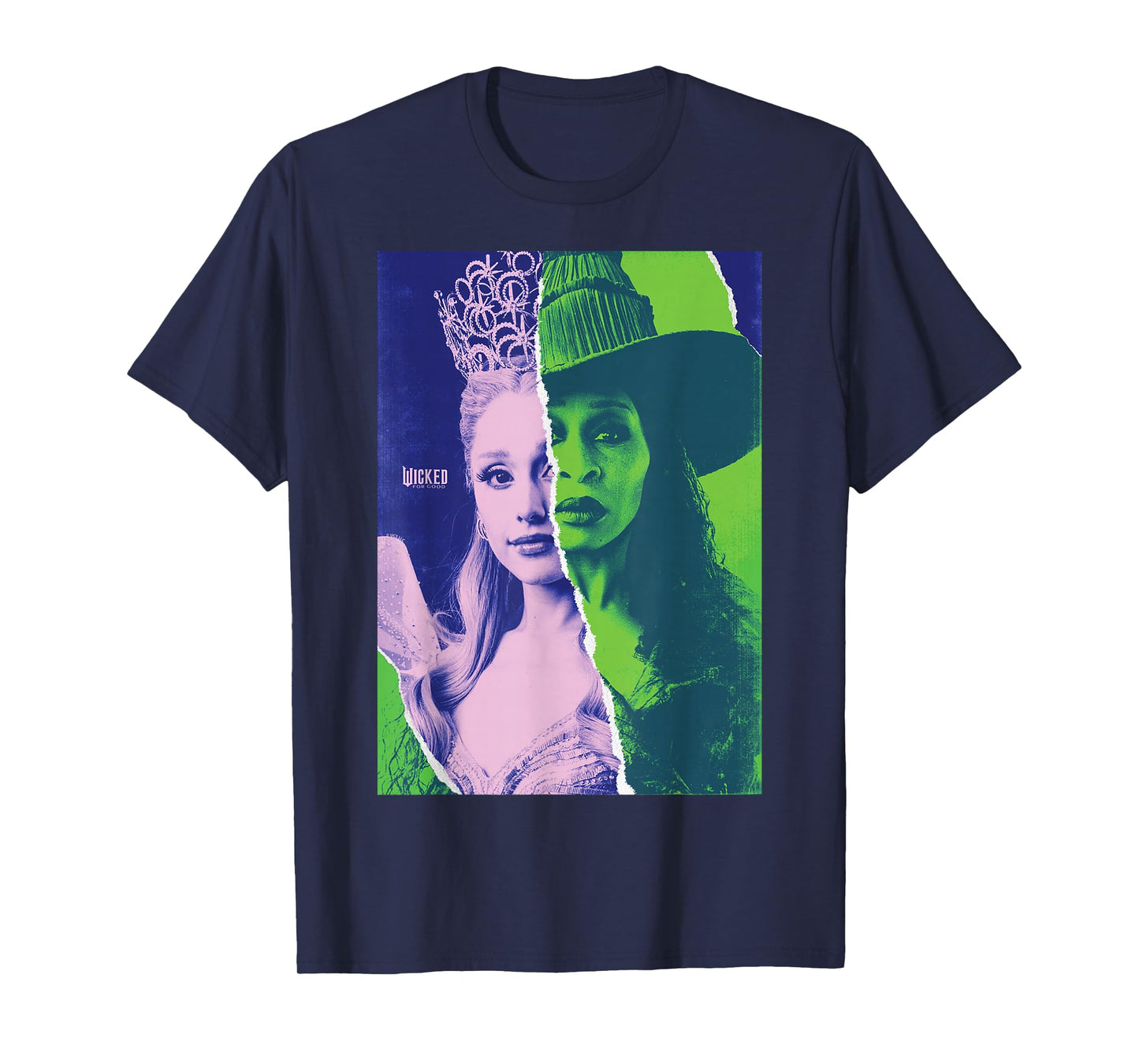 Wicked: for Good Glinda and Elphaba Split Portrait T-Shirt