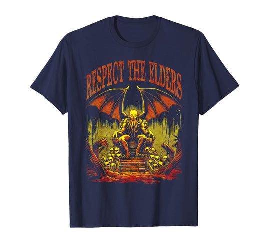 Cthulhu, Respect for The Elders Gothic Daemonic Horror Cthulhu T-Shirt