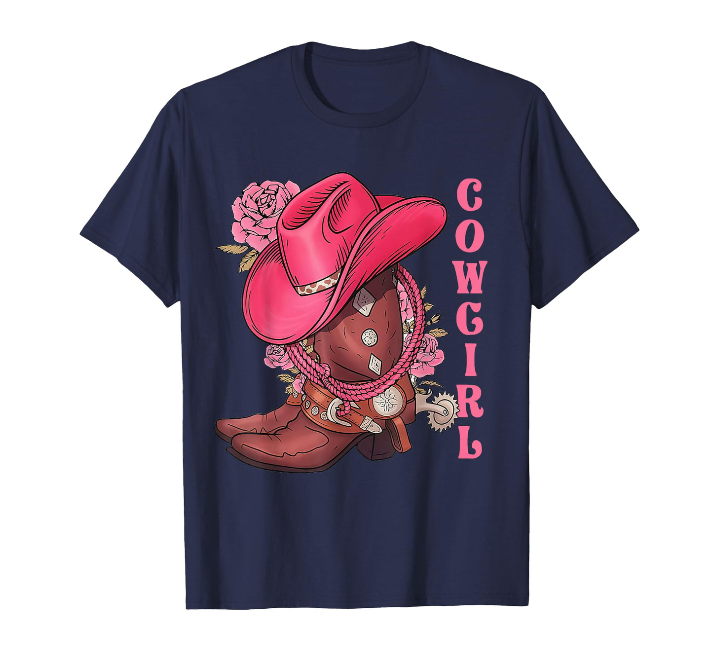 Cowgirl Hat Boots Western Country Southern Rodeo Texas Cute T-Shirt