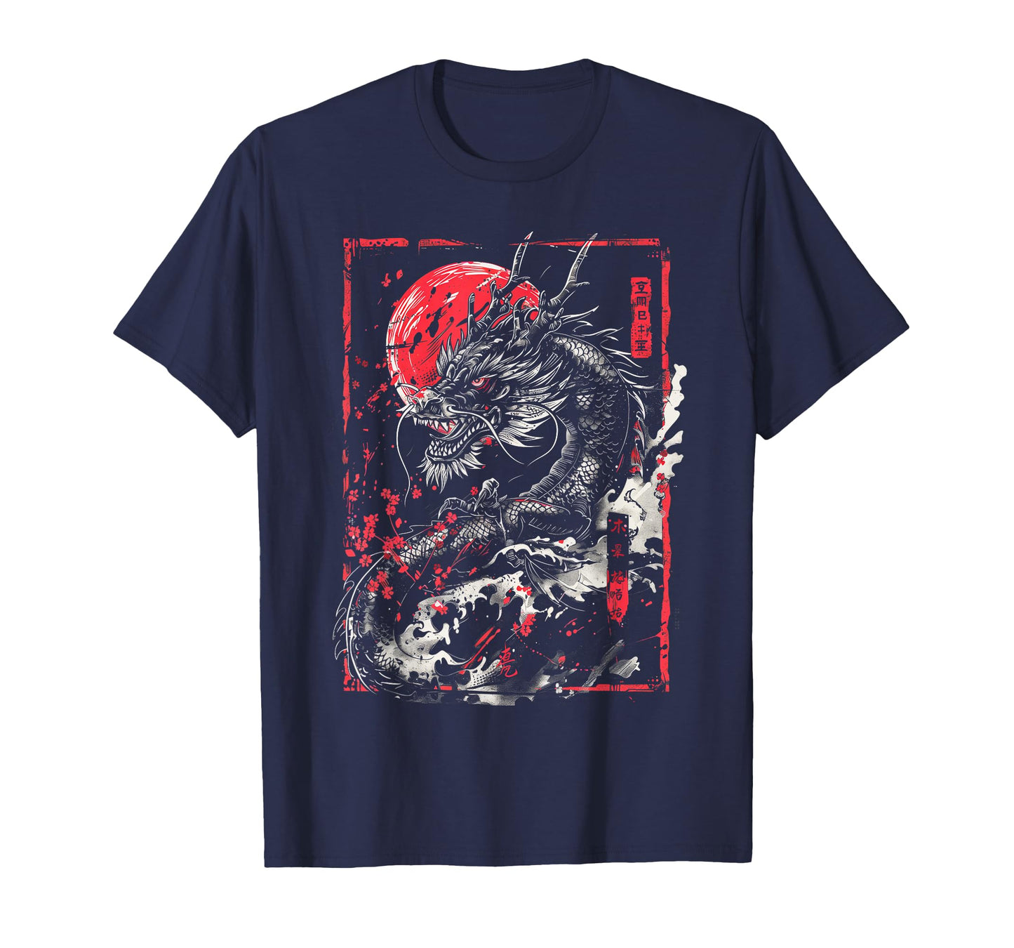 Anime Japanese Goth Cyberpunk City Dragon Art Japan Myth T-Shirt