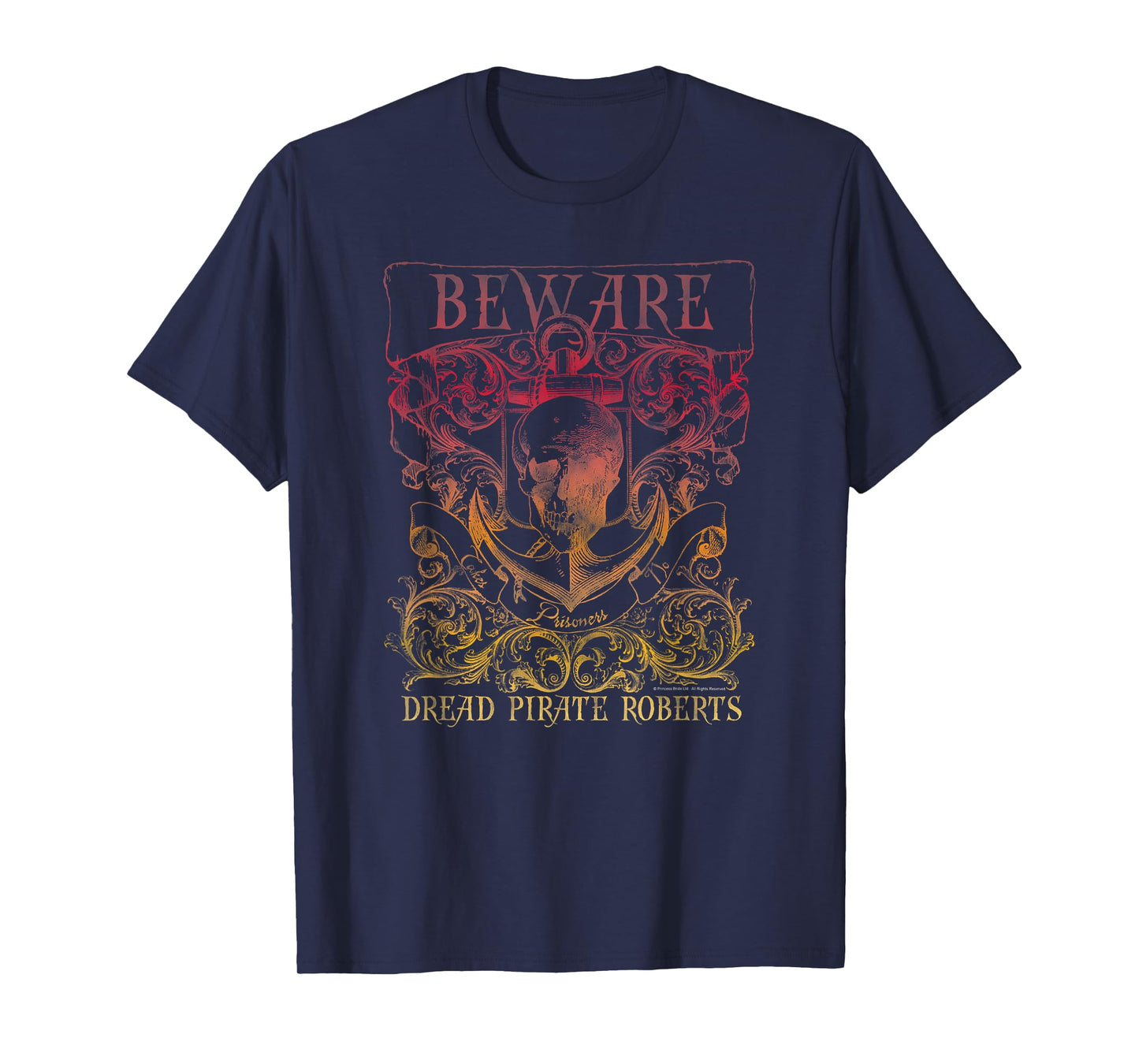 The Princess Bride Beware Dread Pirate Roberts Crest T-Shirt