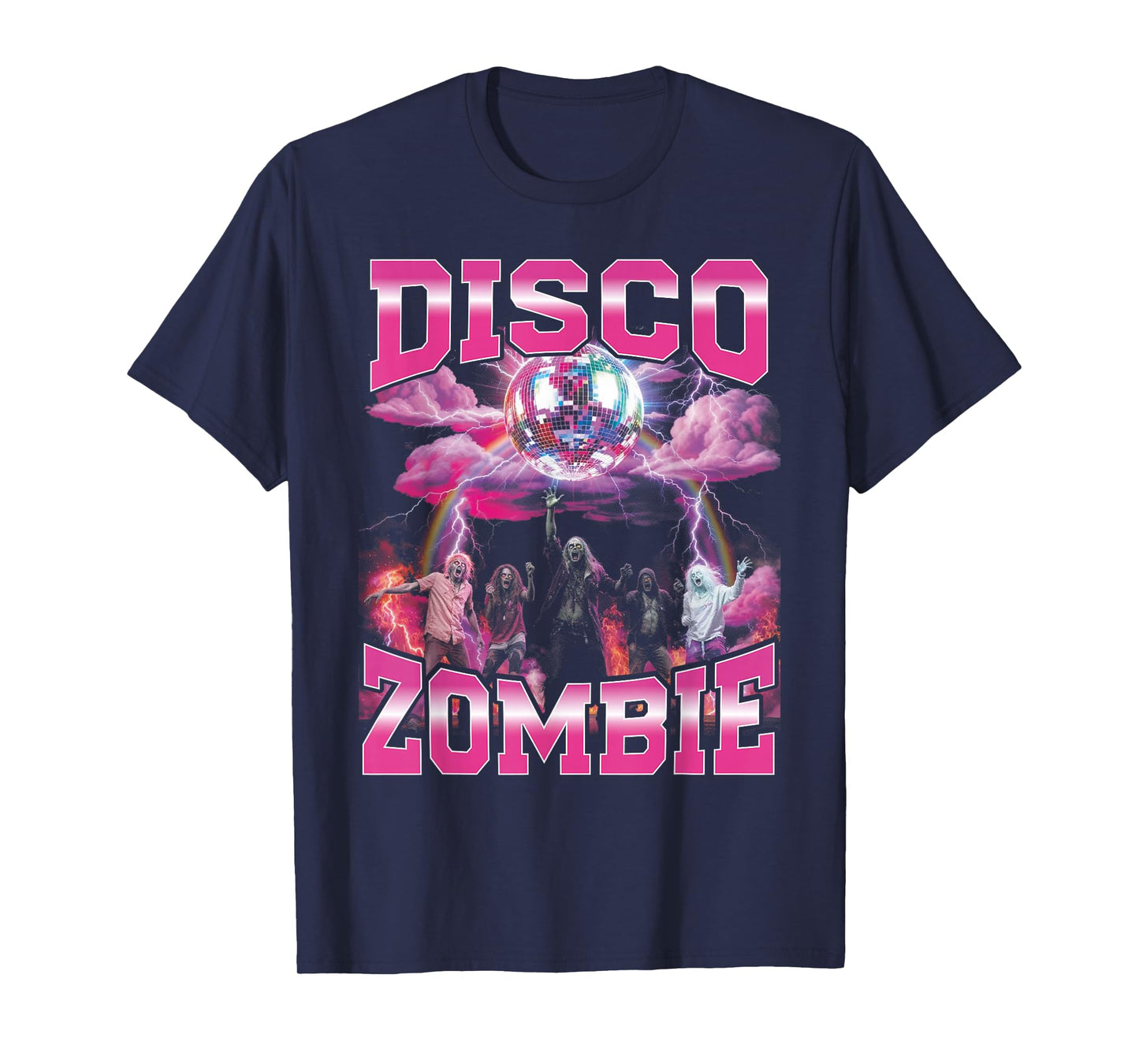 Disco Zombie Bootleg Funny 70s Party Bootleg Halloween T-Shirt