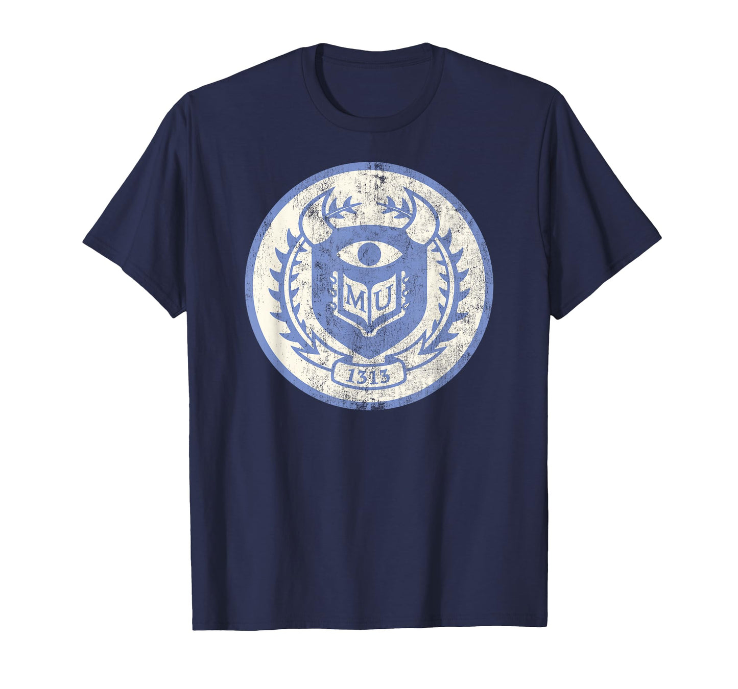 Disney Pixar Monsters University MU Vintage Emblem Logo T-Shirt