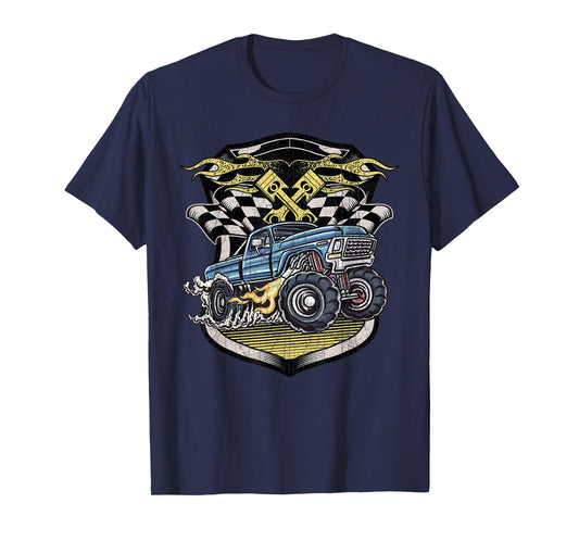 Monster Truck Shirt Retro Distressed Vintage Monster Truck T-Shirt