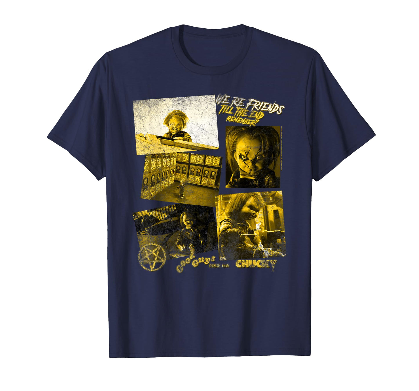 Chucky Golden Horror Panels Retro T-Shirt