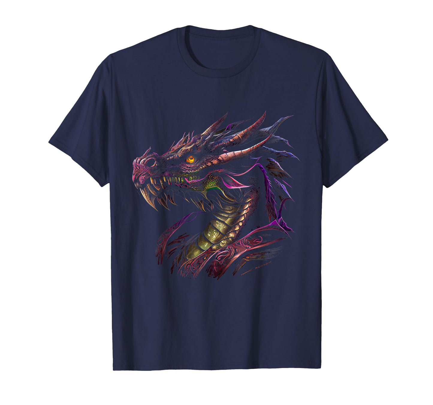 Thinking Dragon Lover Beautiful Purple Fun Fantasy Art Cool T-Shirt