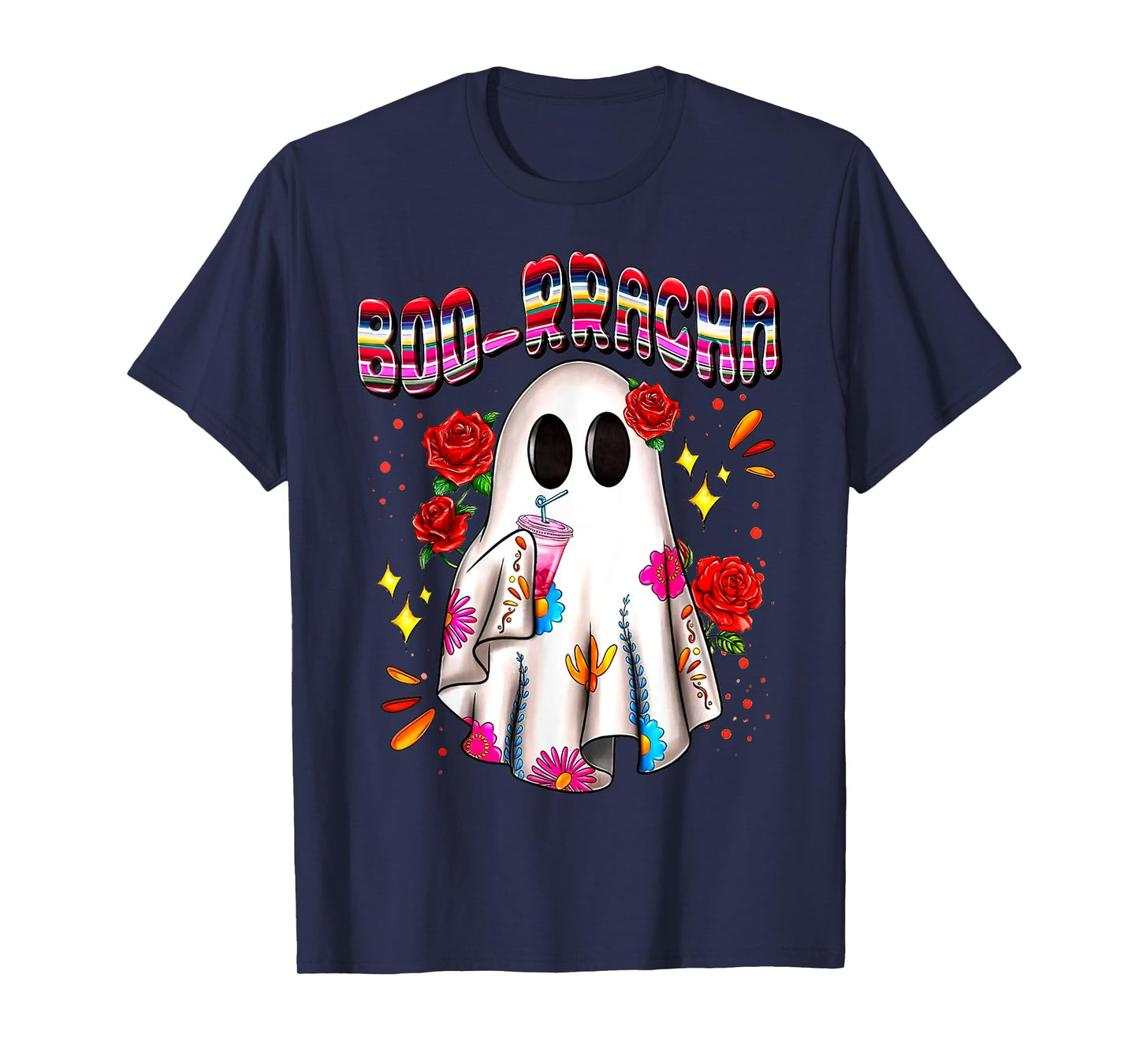 BOO-rracha Serape Ghost, Mexican Serape Ghost Halloween T-Shirt