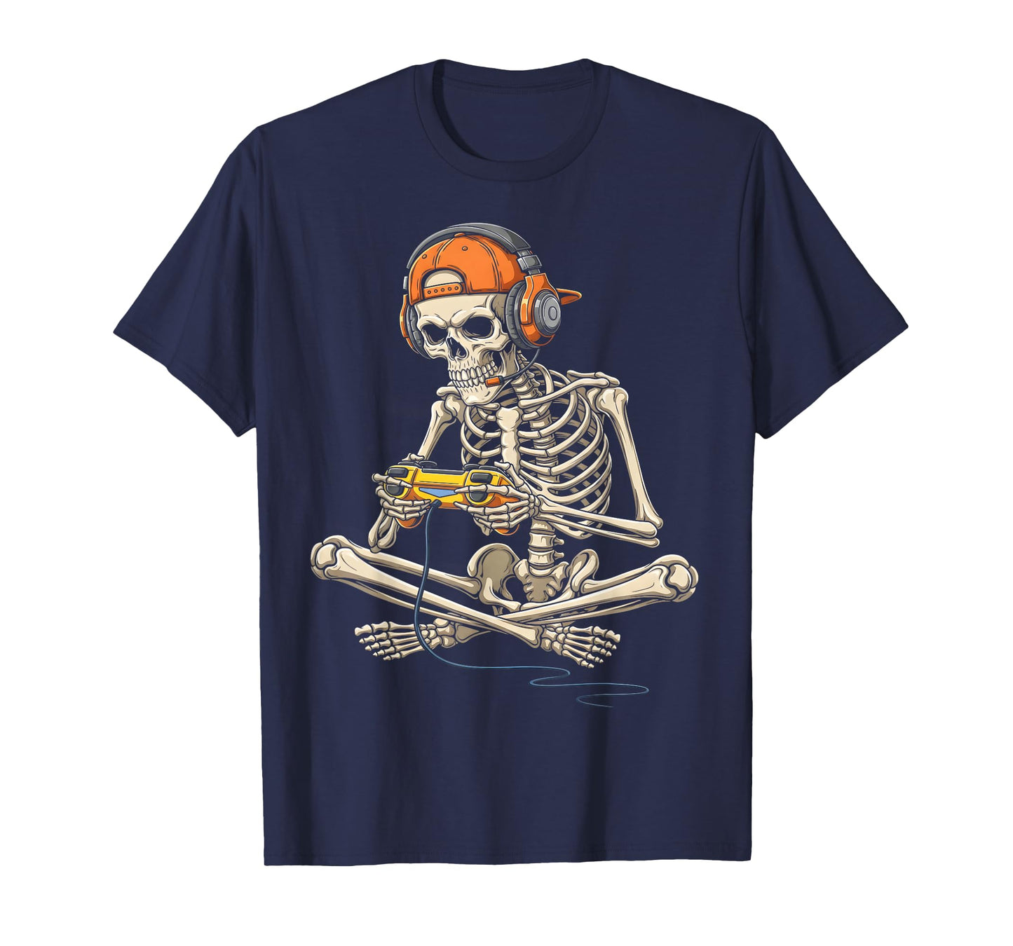 Halloween Skeleton Gamer Video Gaming Funny Gaming Skeleton T-Shirt