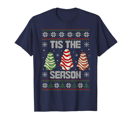 Tis The Season Christmas Tree Cakes Debbie Holiday T-Shirt