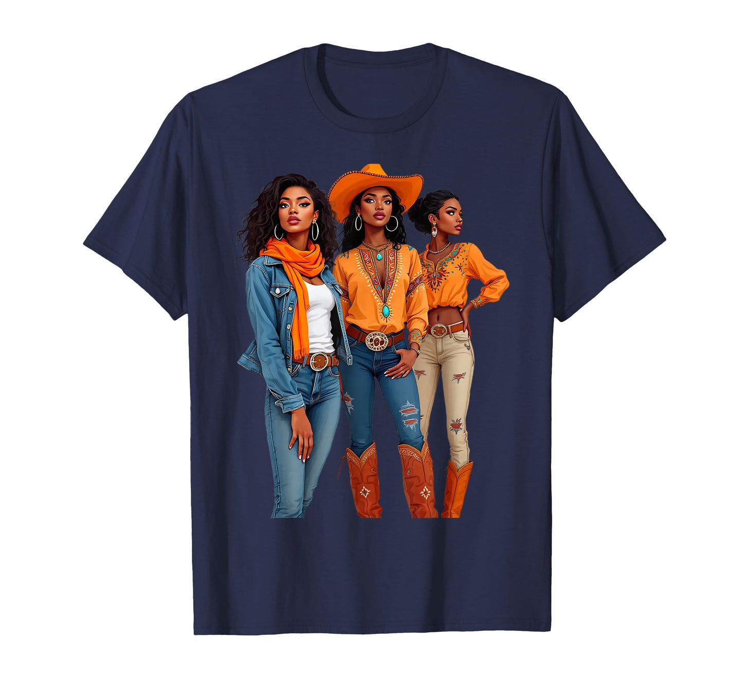 Black Cowgirl Vibes Melanin Black History Texas T-Shirt