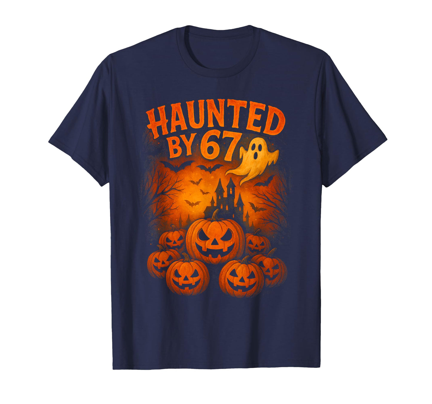67 Meme Trendy Ghost Halloween Funny Six Seven Gen Alpha Z T-Shirt