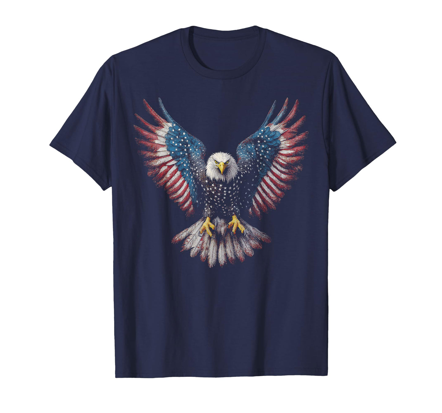 American Flag Bald Eagle 4th of July USA Patriotic Men Women T-Shirt