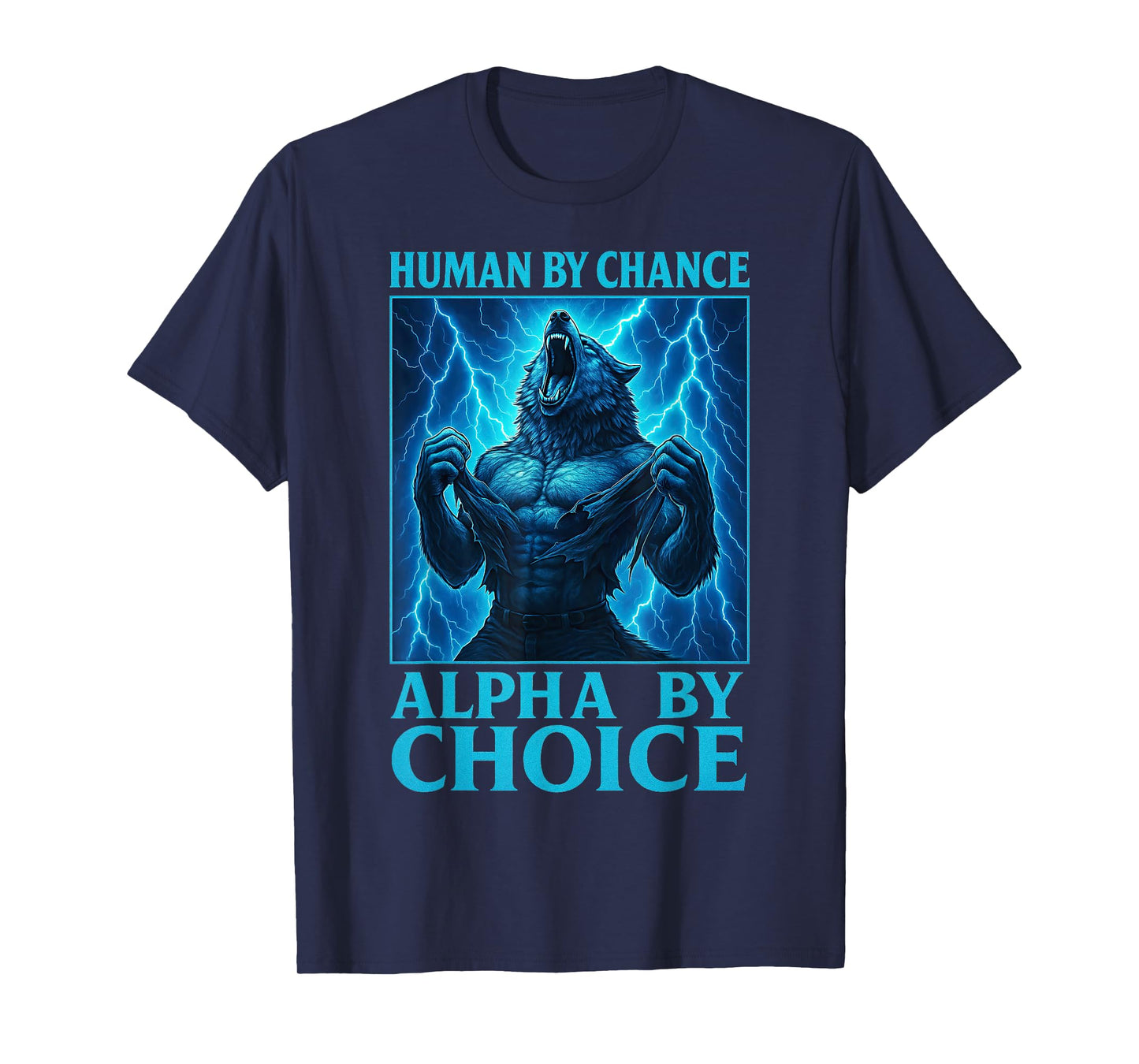 Funny Graphic Tee For Teens Men Women Alpha Wolf T-Shirt