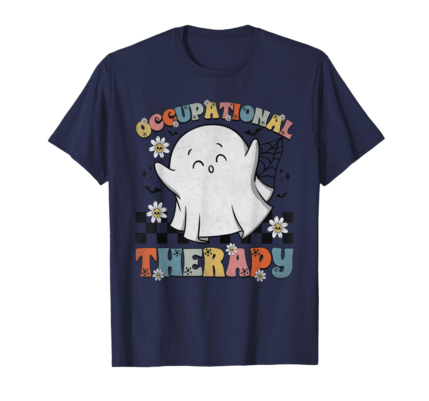 OT Occupational Therapy Halloween Retro Ghost OT Halloween T-Shirt